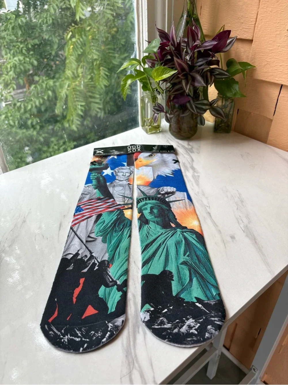 Men's Statue of Liberty Graphic Crew Socks